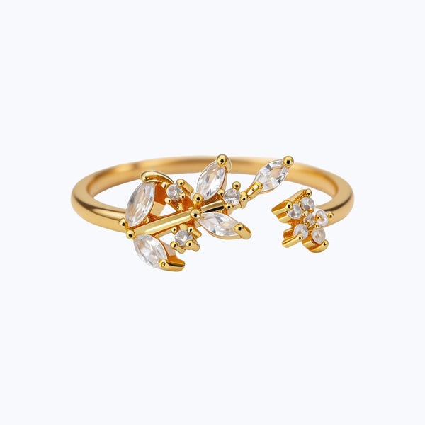 Adjustable Leaf Ring Gold thumbnail