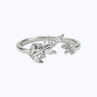 Adjustable Leaf Ring Silver thumbnail