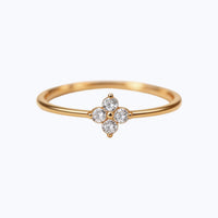 Four Leaf Clover Ring Gold thumbnail