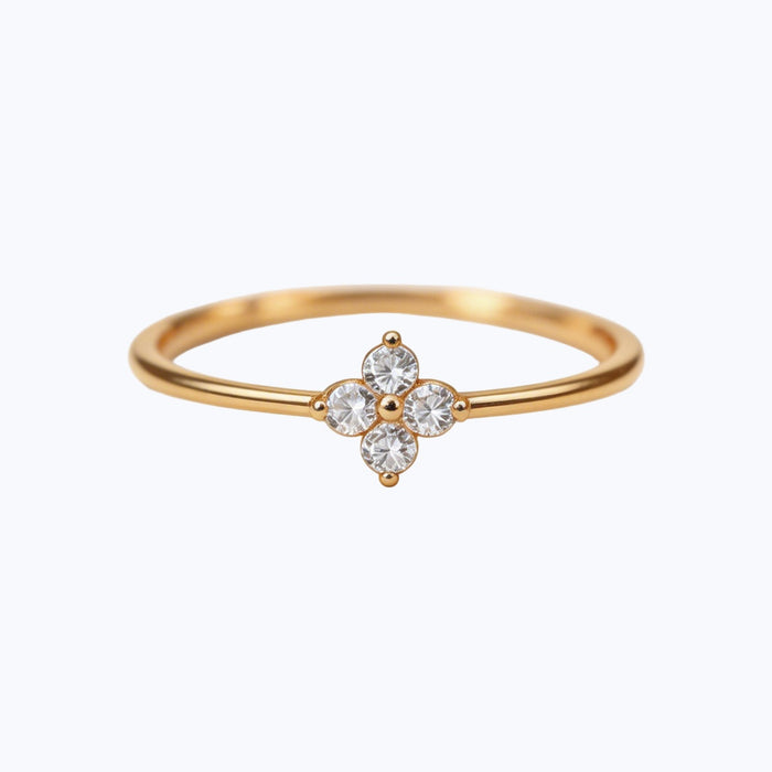 Four Leaf Clover Ring Gold thumbnail