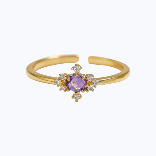 French Design Ring Purple Zircon Fine Counts thumbnail