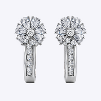 Snowflake Huggies Earrings